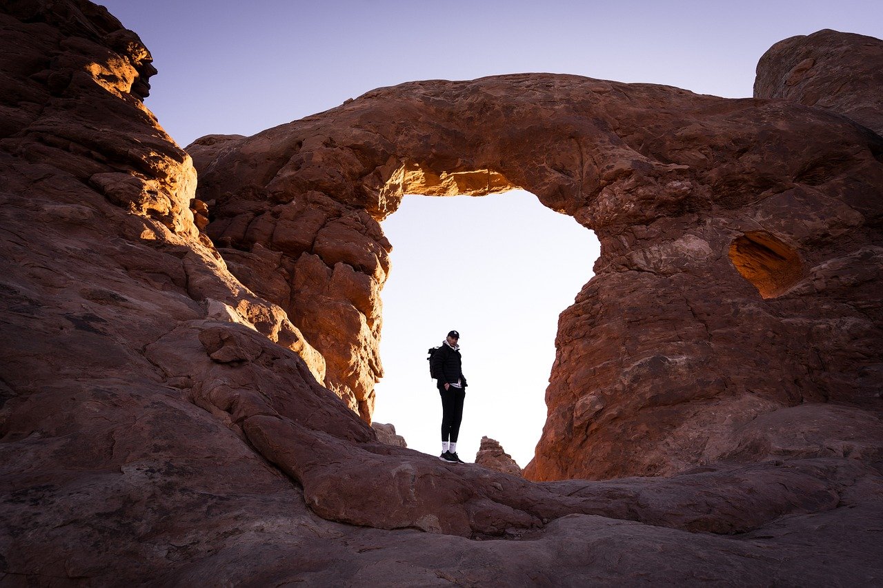 Image of an archway in an adventurous location